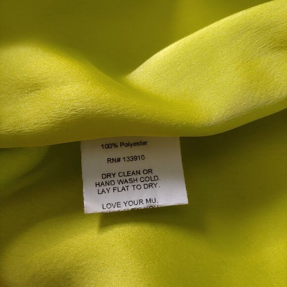 Show Me Your MuMu Felix Blazer Lime Luxe Satin Button Oversized Sz XS - Picture 14 of 14